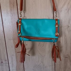 Vera Pelle, Genuine Leather, Teal
